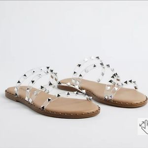 Clear Studded Sandal